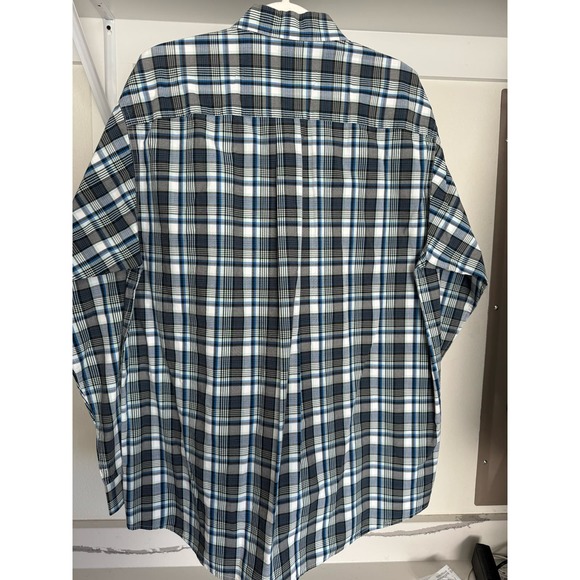 Cinch Men's Long Sleeve Button-Down Rodeo Shirt Size Large Blue Black Plaid - Picture 7 of 9